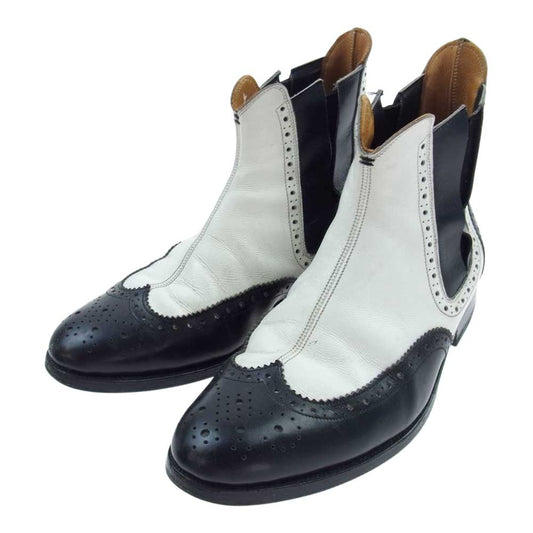 Tricker's トリッカーズ M7139 Baffle ウイングチップ サイドゴア ブーツ ブラック系 ホワイト系 UK8.5【中古】