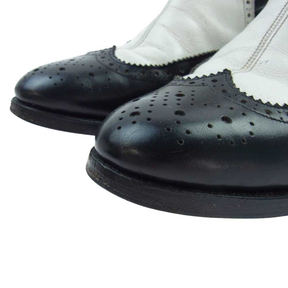 Tricker's トリッカーズ M7139 Baffle ウイングチップ サイドゴア ブーツ ブラック系 ホワイト系 UK8.5【中古】