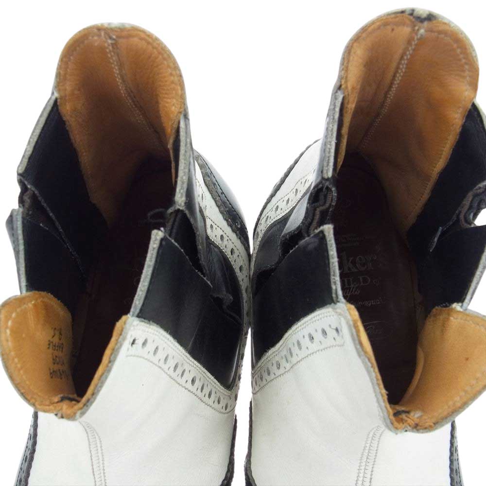 Tricker's トリッカーズ M7139 Baffle ウイングチップ サイドゴア ブーツ ブラック系 ホワイト系 UK8.5【中古】