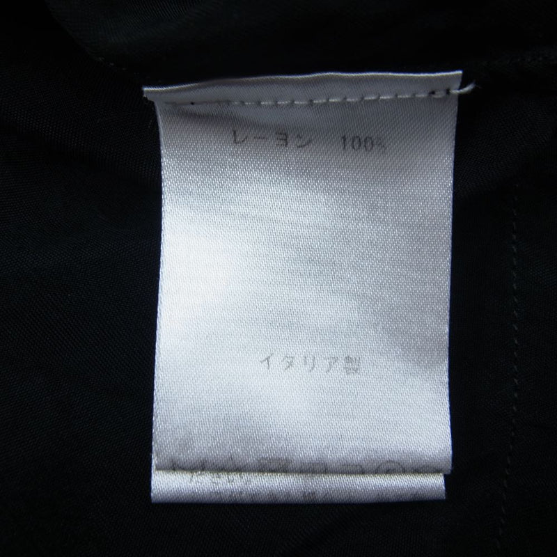 Finamore レーヨン 半袖 オープンカラー 開襟 シャツ ブラック ブラック系 M【中古】
