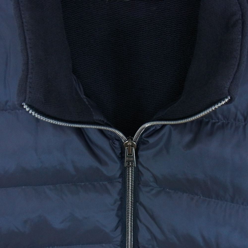 Herno ヘルノ JP005UR-50010-9200 RESORT コレクション コットン ジャージー ダウン切替 ブルゾン ジャケット ネイビー系 46【中古】