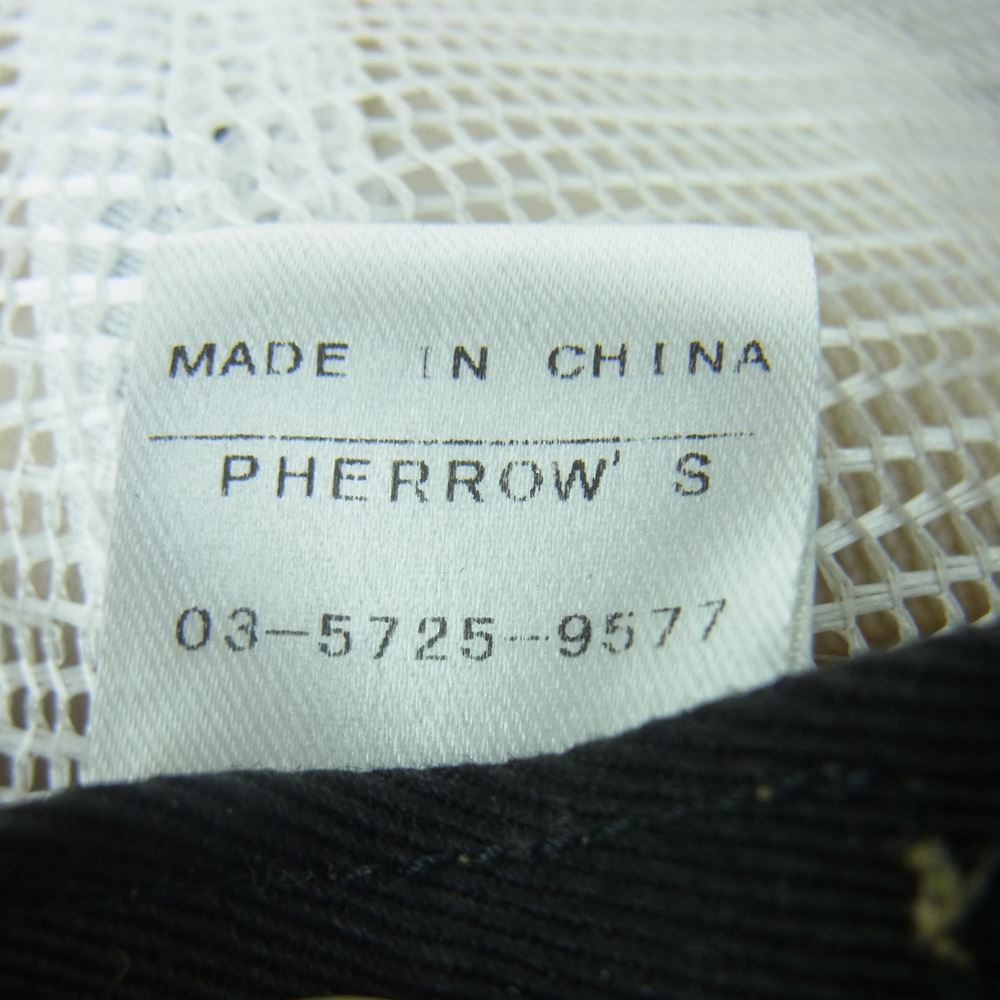Pherrow's フェローズ メッシュ キャップ 帽子 中国製 ブルー系 レッド系 ホワイト系 FREE【中古】