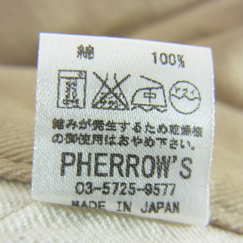 Pherrow's フェローズ CHINO SHORT PANTS チノ ショートパンツ ベージュ系 L/G【中古】