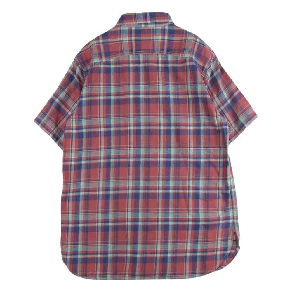 CUSHMAN クッシュマン 25203 CHECK WORK SHIRT 半袖 ワーク ネル シャツ レッド系 1【中古】