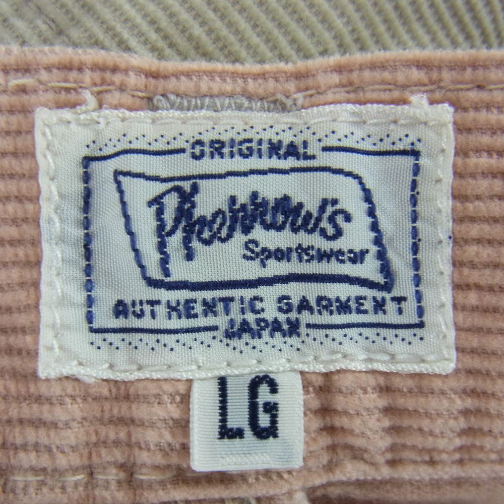 Pherrow's フェローズ コーデュロイ ブッシュ ショーツ  ショートパンツ ピンク系 L/G【中古】