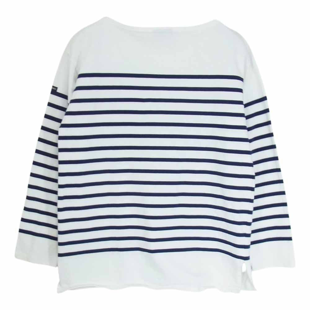 SAINT JAMES セントジェームス ボーダーバスク シャツ カットソー ホワイト系 ML【中古】