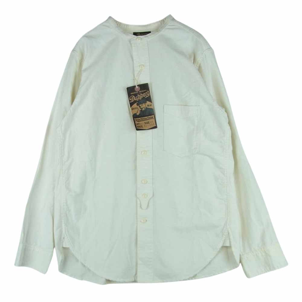 ダッパーズ スタンドカラー 長袖 シャツ 日本製 オフホワイト系 38【中古】