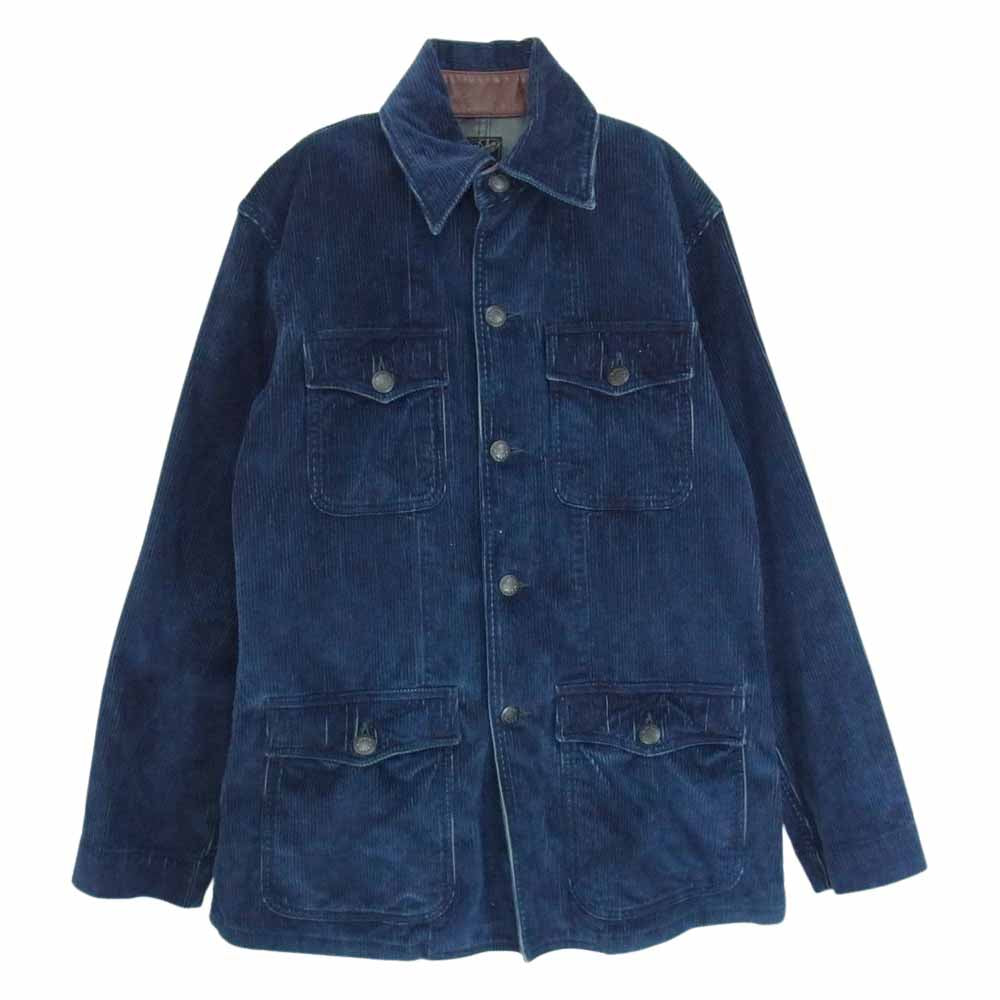 ダリーズ インディゴ コーデュロイ シャツ ジャケット ネイビー系 15 1/2【中古】