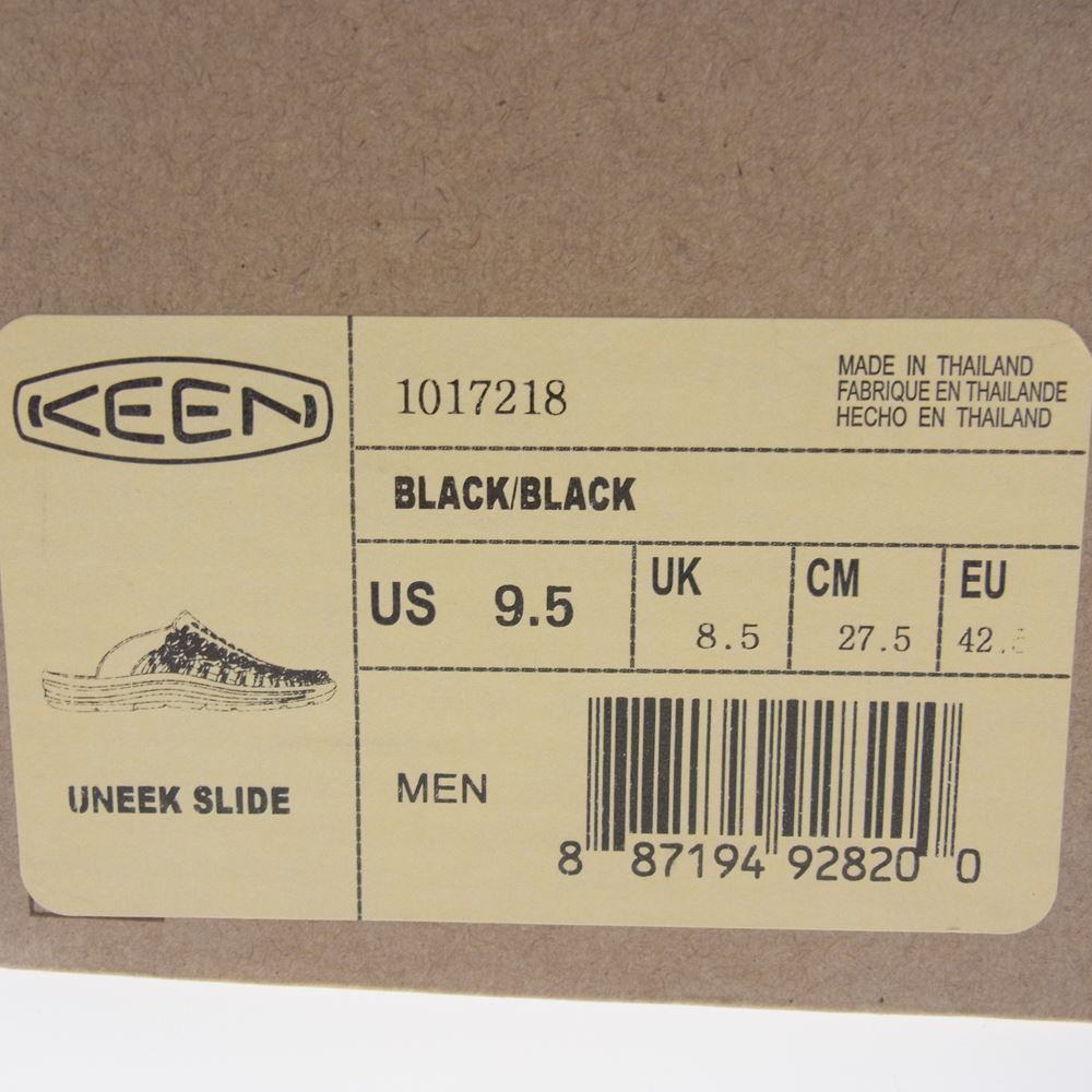 KEEN キーン 1017218 UNEEK SLIDE サンダル ブラック系 27.5cm【中古】