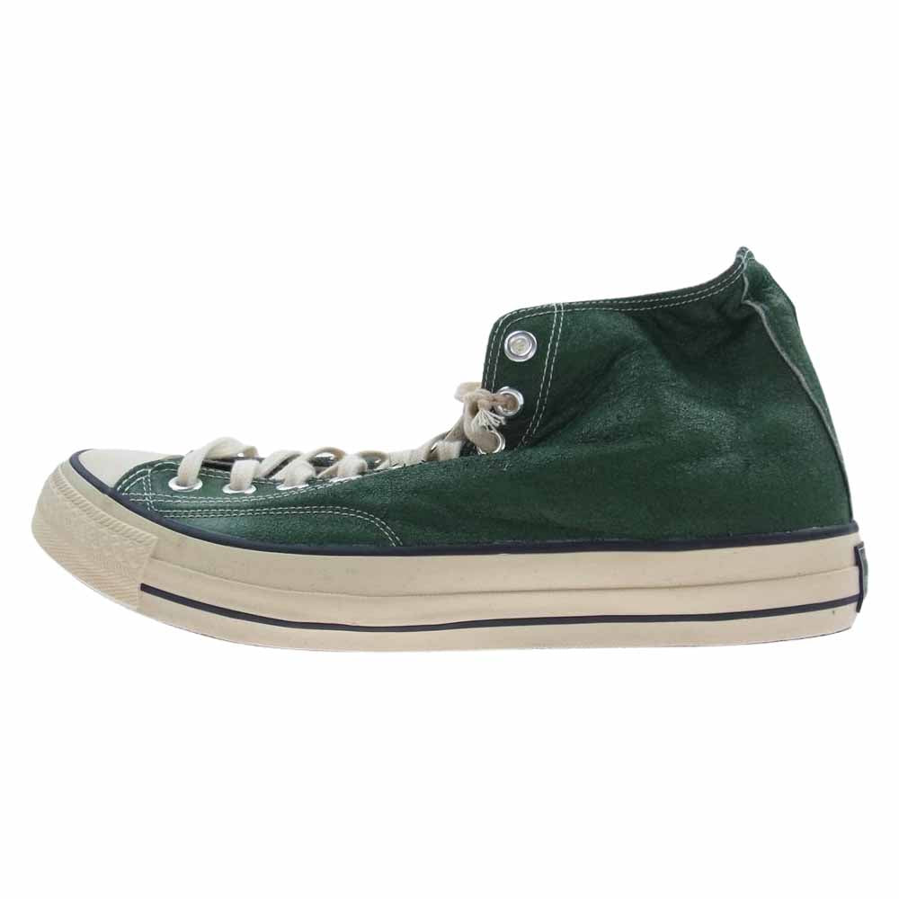 FAR EATERN ENTHUSIAST ファーイースタンエンスージアスト FE1501-JE E Hi SNEAKERS ハイカット レザー スニーカー グリーン系 10【美品】【中古】
