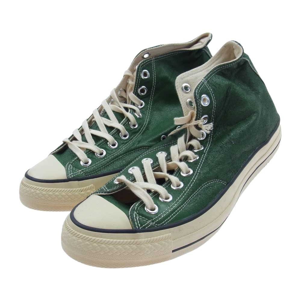 FAR EATERN ENTHUSIAST ファーイースタンエンスージアスト FE1501-JE E Hi SNEAKERS ハイカット レザー スニーカー グリーン系 10【美品】【中古】