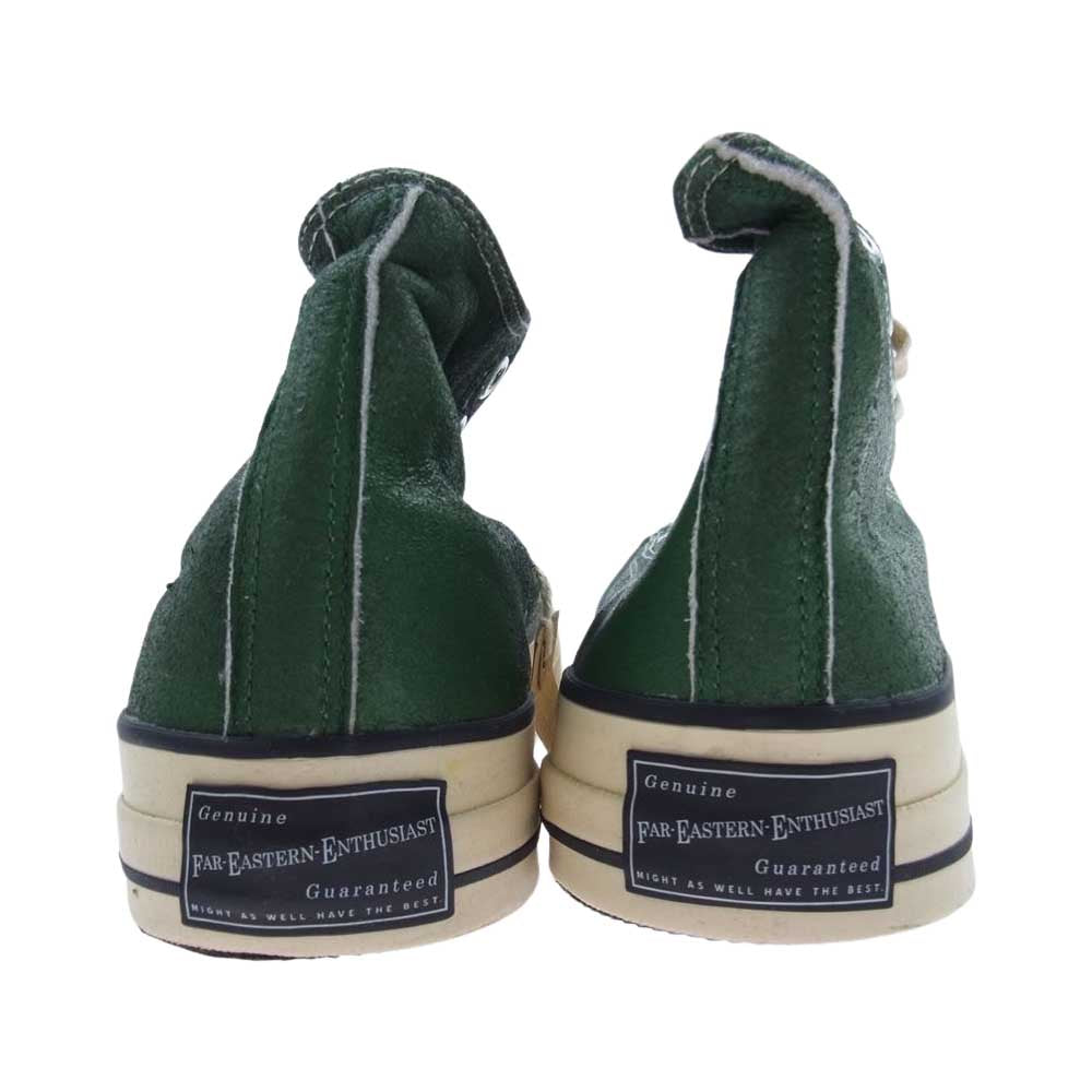 FAR EATERN ENTHUSIAST ファーイースタンエンスージアスト FE1501-JE E Hi SNEAKERS ハイカット レザー スニーカー グリーン系 10【美品】【中古】
