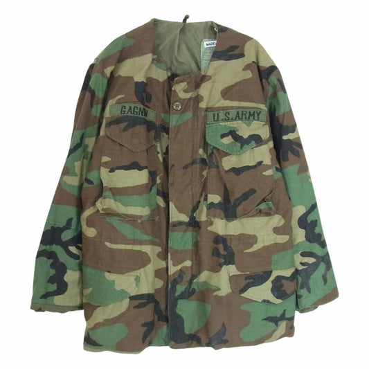 メイド バイ サニー サイド アップ TYPE M-65 ジャケット ノーカラー リメイク カーキ系 S【中古】