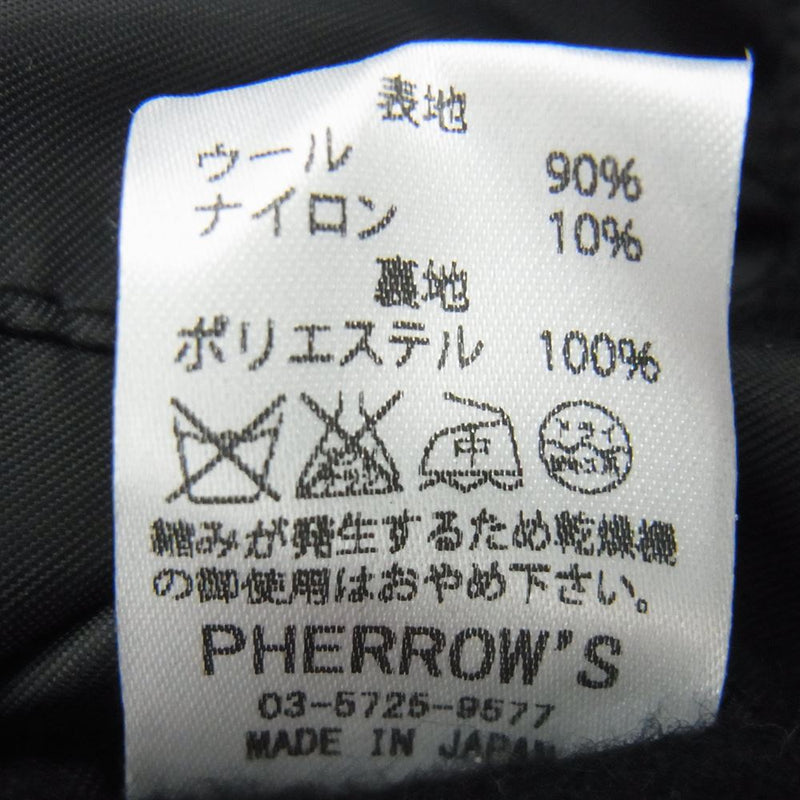 Pherrow's フェローズ POJ1 P-COAT ピーコート  ブラック系 40【中古】