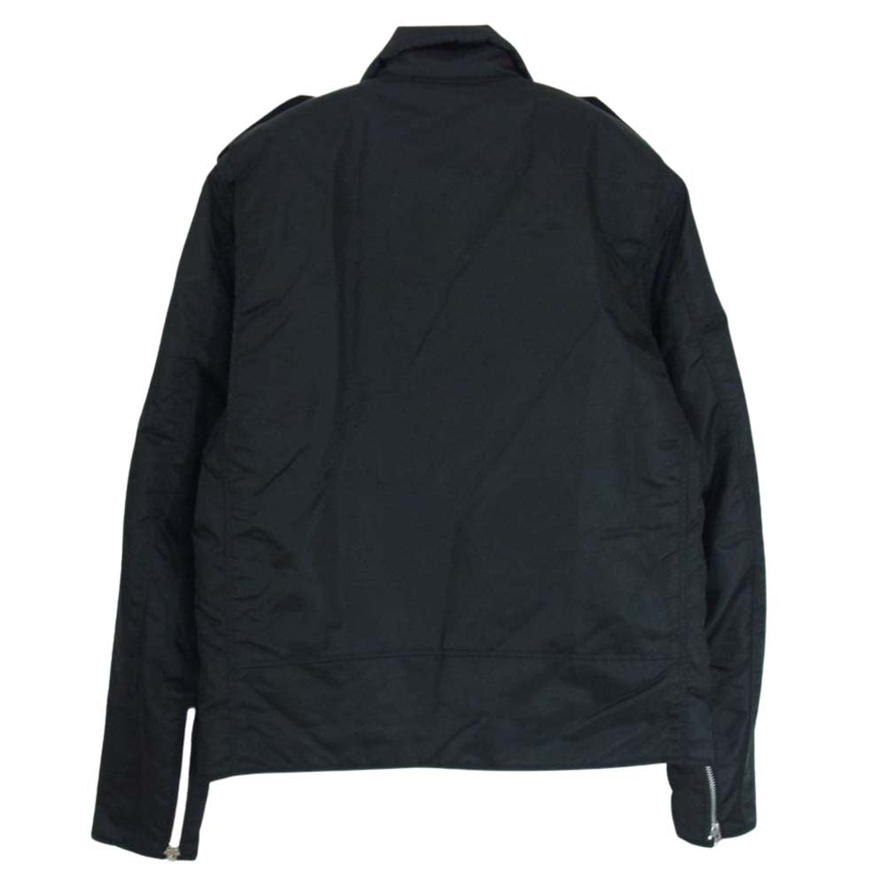 schott ショット 3162018-09  中綿入り ナイロン ダブルライダース ジャケット ブラック系 L【美品】【中古】