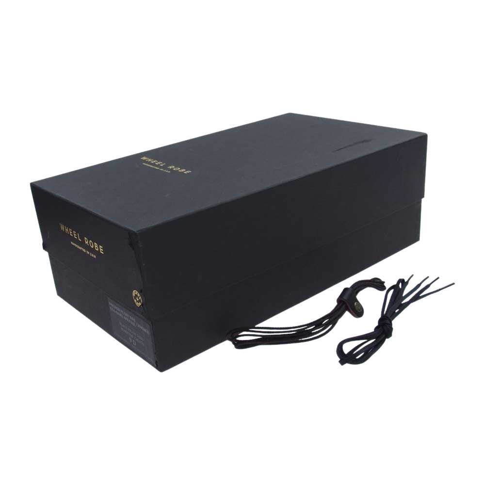 ウィールローブ FOLDED PLAIN TOE DOUBLE-FACED HOWEEN CALLICO BLACk プレーントゥ ホーウィン キャリコレザー スエード シューズ チャコールグリーン系 9【美品】【中古】