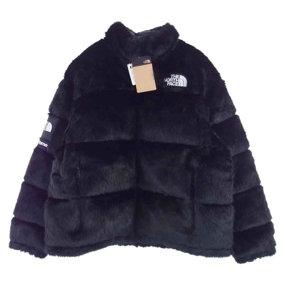 Supreme シュプリーム 20AW ND92001I ×THE NORTH FACE ザ ノース フェイス Faux Fur Nuptse Jacket ファー ヌプシ ダウン ジャケット ブラック ブラック系 USA XL【極上美品】【中古】