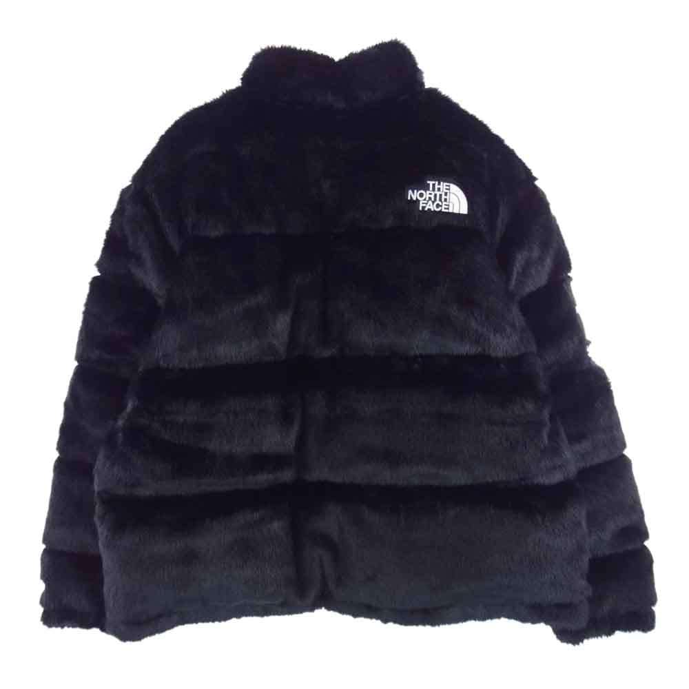 Supreme シュプリーム 20AW ND92001I ×THE NORTH FACE ザ ノース フェイス Faux Fur Nuptse Jacket ファー ヌプシ ダウン ジャケット ブラック ブラック系 USA XL【極上美品】【中古】