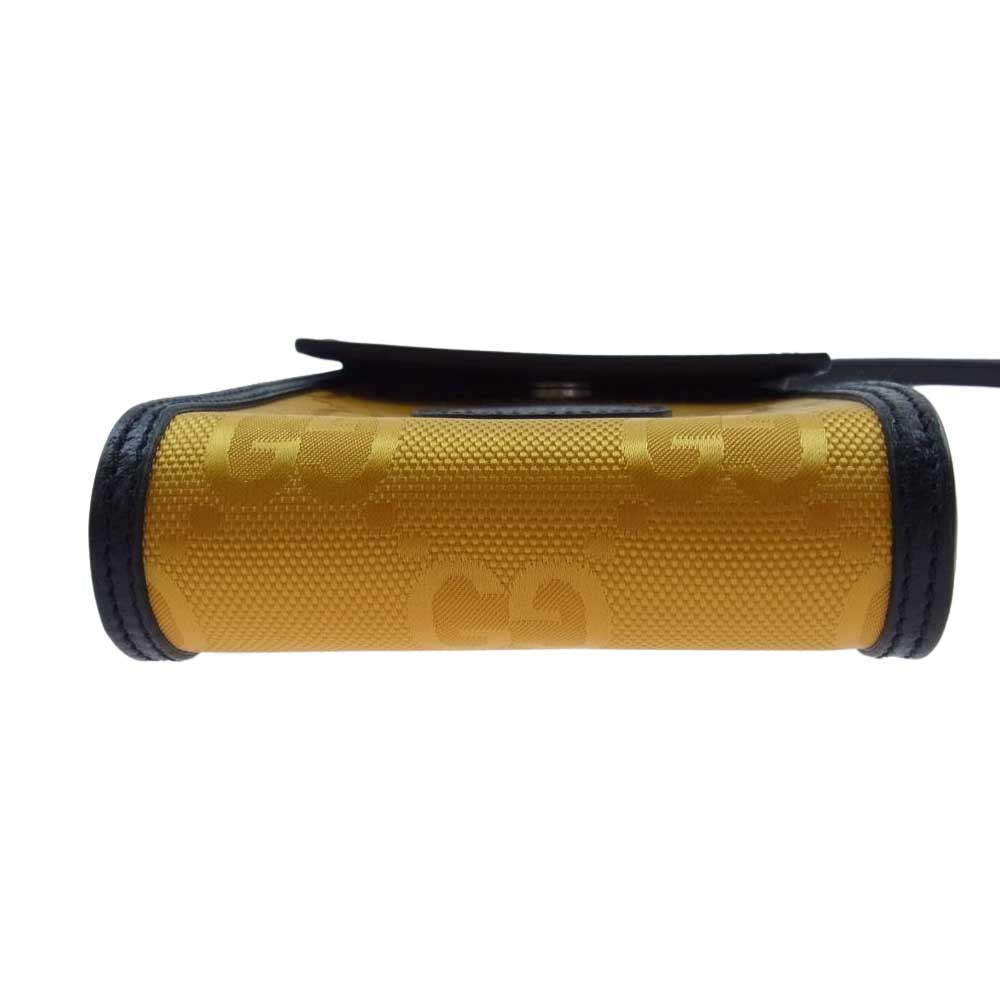 GUCCI グッチ 625599 GG ロゴ グッチオブザグリッド 斜め掛け ショルダーバッグ イエロー系 ブラック系【極上美品】【中古】