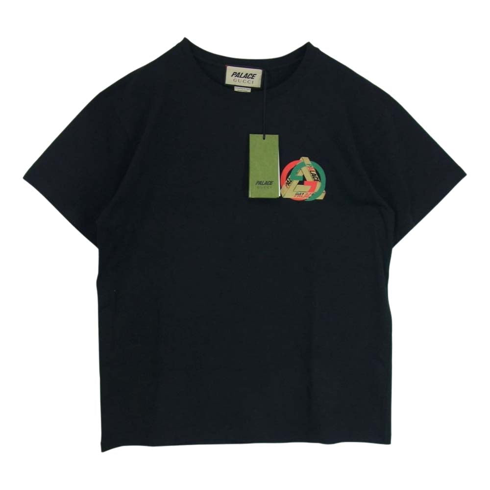 GUCCI グッチ ×PALACE パレス 22AW 548334 XJE1C Printed Heavy Cotton Jersey プリンテッド ヘビー コットン Tシャツ ブラック系 M【新古品】【未使用】【中古】