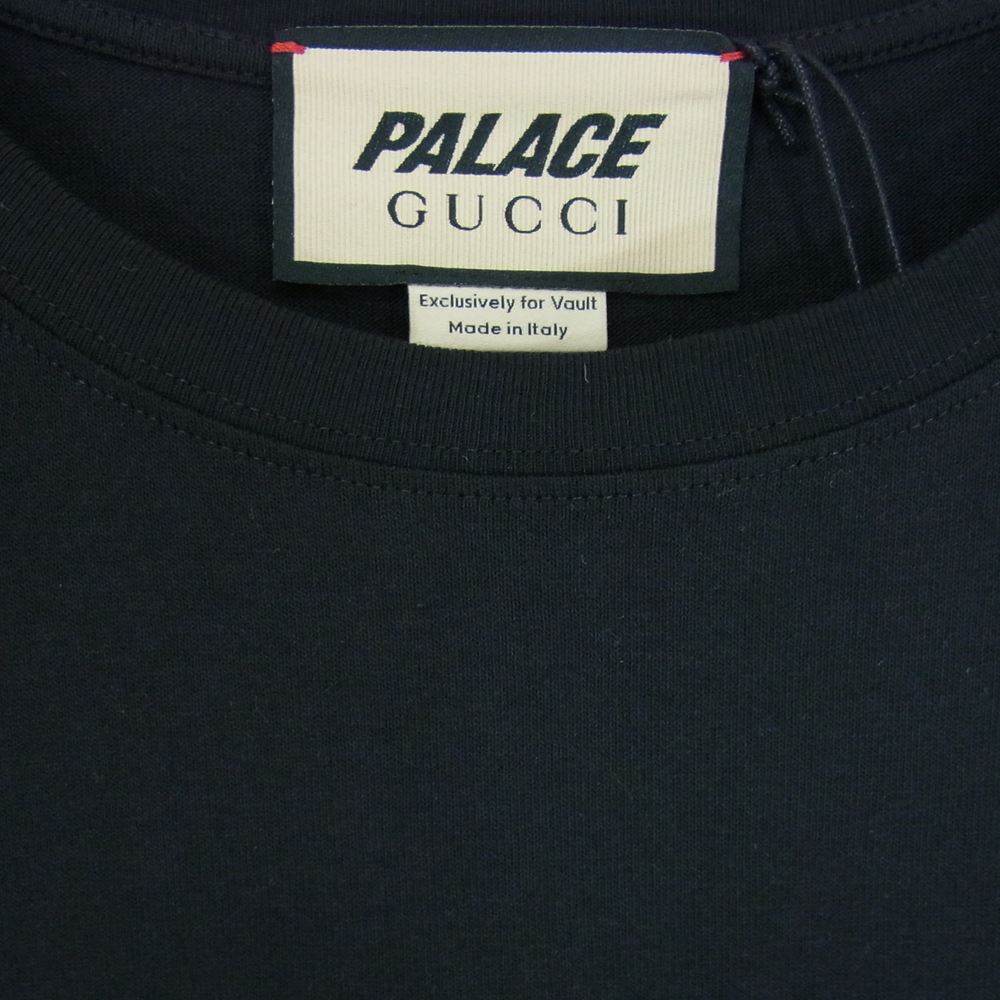 GUCCI グッチ ×PALACE パレス 22AW 548334 XJE1C Printed Heavy Cotton Jersey プリンテッド ヘビー コットン Tシャツ ブラック系 M【新古品】【未使用】【中古】