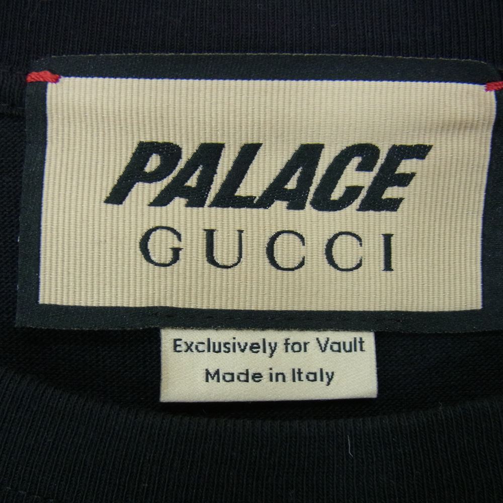 GUCCI グッチ ×PALACE パレス 22AW 548334 XJE1C Printed Heavy Cotton Jersey プリンテッド ヘビー コットン Tシャツ ブラック系 M【新古品】【未使用】【中古】