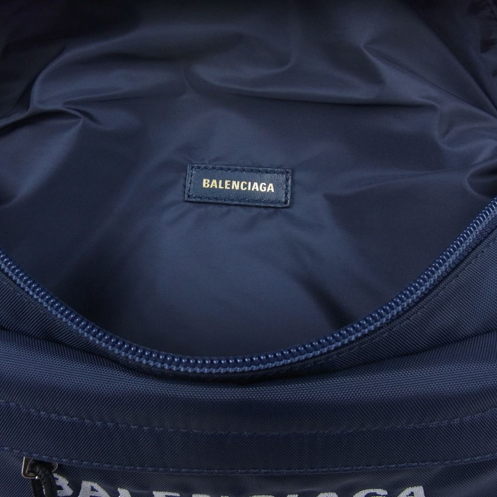 BALENCIAGA バレンシアガ 552770 4370 ウィール ベルトバッグ ボディバッグ ネイビー系【中古】