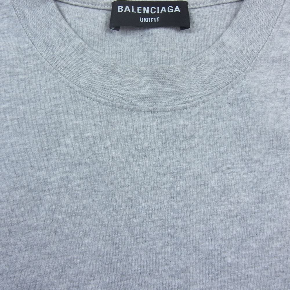 BALENCIAGA バレンシアガ 22SS 676589 TLVF1 スライム ロゴ プリント Tシャツ グレー系 3【美品】【中古】