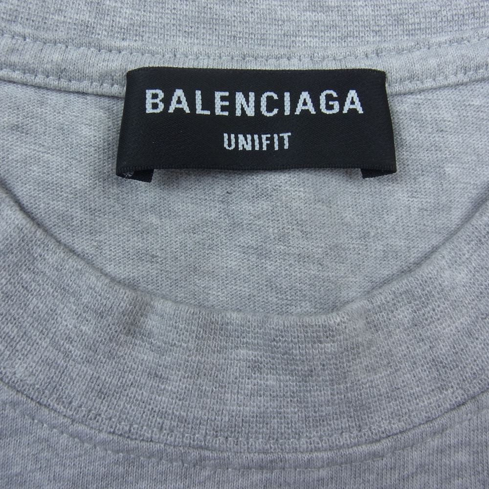 BALENCIAGA バレンシアガ 22SS 676589 TLVF1 スライム ロゴ プリント Tシャツ グレー系 3【美品】【中古】
