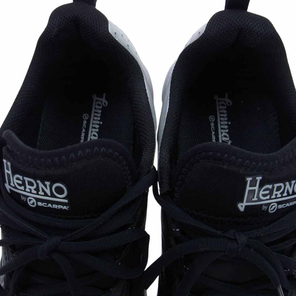 Herno ヘルノ 33073-200 × SCARPA SPIN ULTRA 2 ASSOLUTO GTX スカルパ トレイル ランニング シューズ ローカット スニーカー ブラック系 EU41【中古】