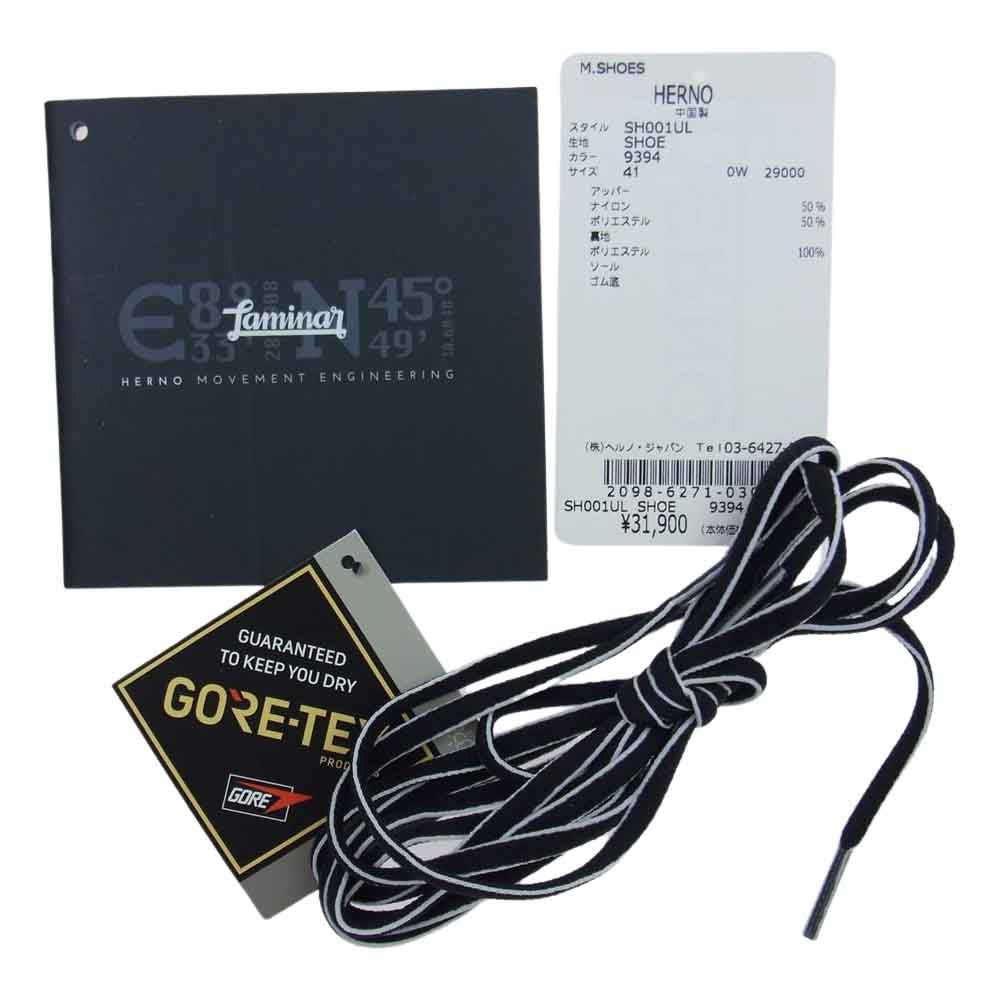 Herno ヘルノ 33073-200 × SCARPA SPIN ULTRA 2 ASSOLUTO GTX スカルパ トレイル ランニング シューズ ローカット スニーカー ブラック系 EU41【中古】