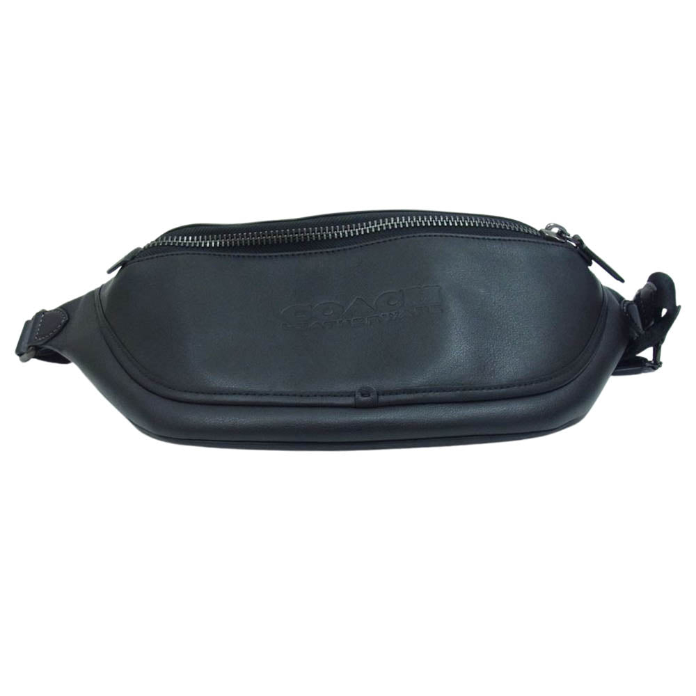 COACH コーチ C2291 League belt bag リーグ ベルトバッグ ウェスト ボディ バッグ ブラック系【美品】【中古】