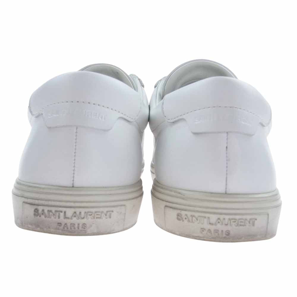 SAINT LAURENT サンローラン  606833 0M500 ANDY SNEAKERS アンディ スニーカー レザー ローカット スニーカー 靴  ホワイト系 40【中古】