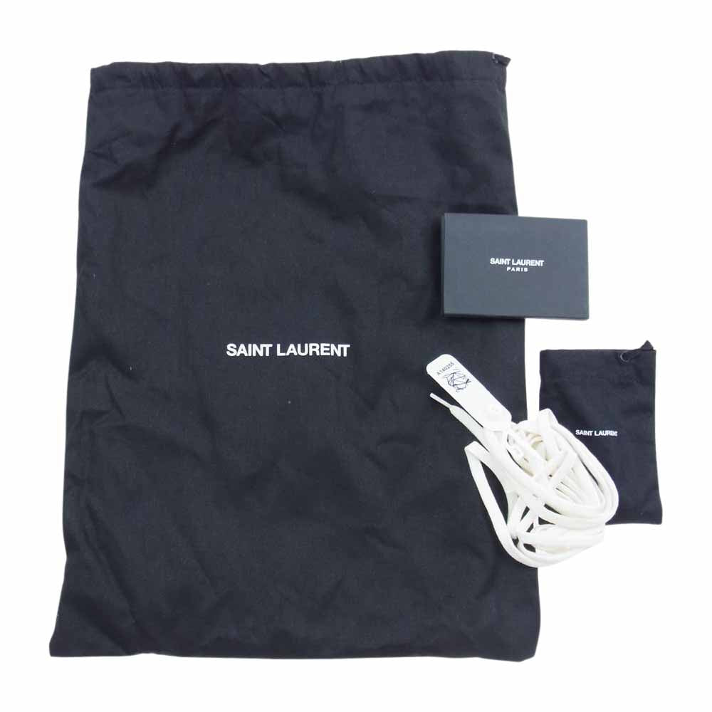 SAINT LAURENT サンローラン  606833 0M500 ANDY SNEAKERS アンディ スニーカー レザー ローカット スニーカー 靴  ホワイト系 40【中古】