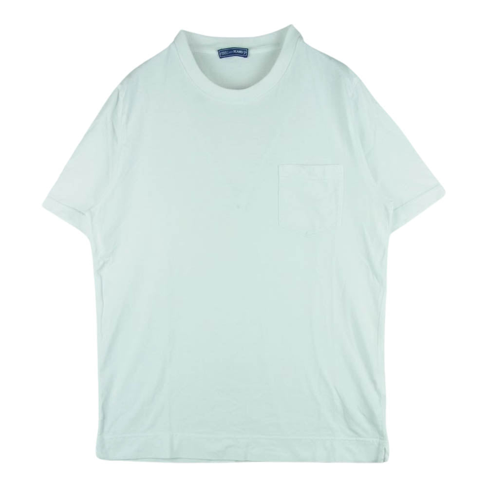 フェデーリ BEAMS F ビームスエフ別注 ポケット 半袖 Tシャツ コットン イタリア製 ホワイト系 48【中古】