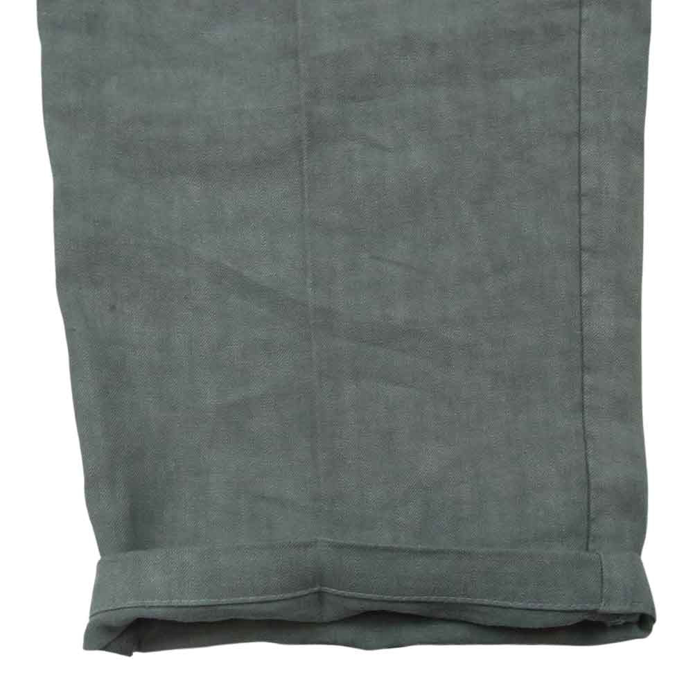 ロータ 1307P ガーメントダイ ノープリーツ リネン パンツ 52 グレー系 18【中古】