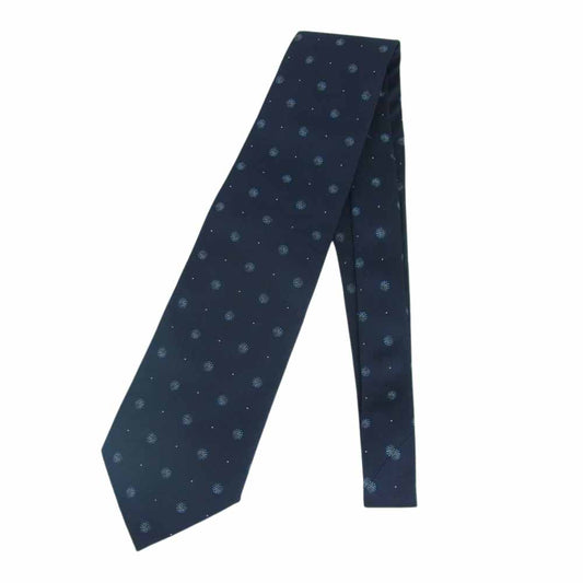 GUCCI グッチ ドット柄 ネクタイ イタリア製 ネイビー系【中古】