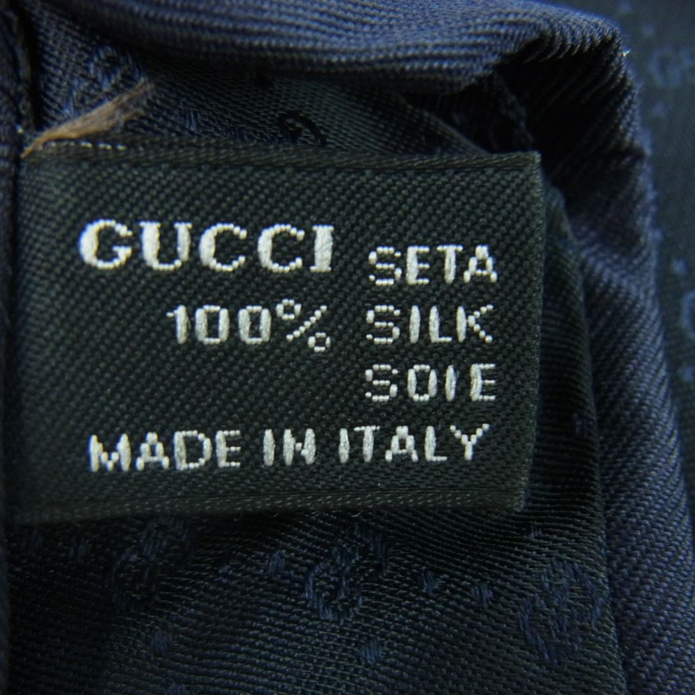 GUCCI グッチ ドット柄 ネクタイ イタリア製 ネイビー系【中古】