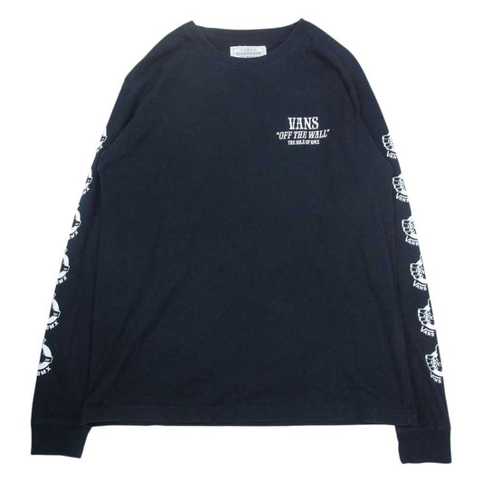 NEIGHBORHOOD ネイバーフッド × VANS バンズ アームロゴ プリント 長袖 TEE Tシャツ カットソー ブラック系 L【中古】