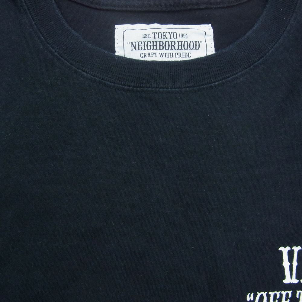 NEIGHBORHOOD ネイバーフッド × VANS バンズ アームロゴ プリント 長袖 TEE Tシャツ カットソー ブラック系 L【中古】