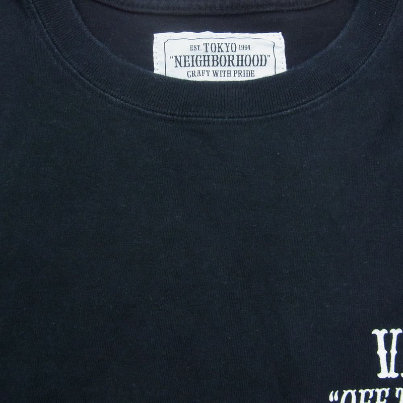 NEIGHBORHOOD ネイバーフッド × VANS バンズ アームロゴ プリント 長袖 TEE Tシャツ カットソー ブラック系 L【中古】