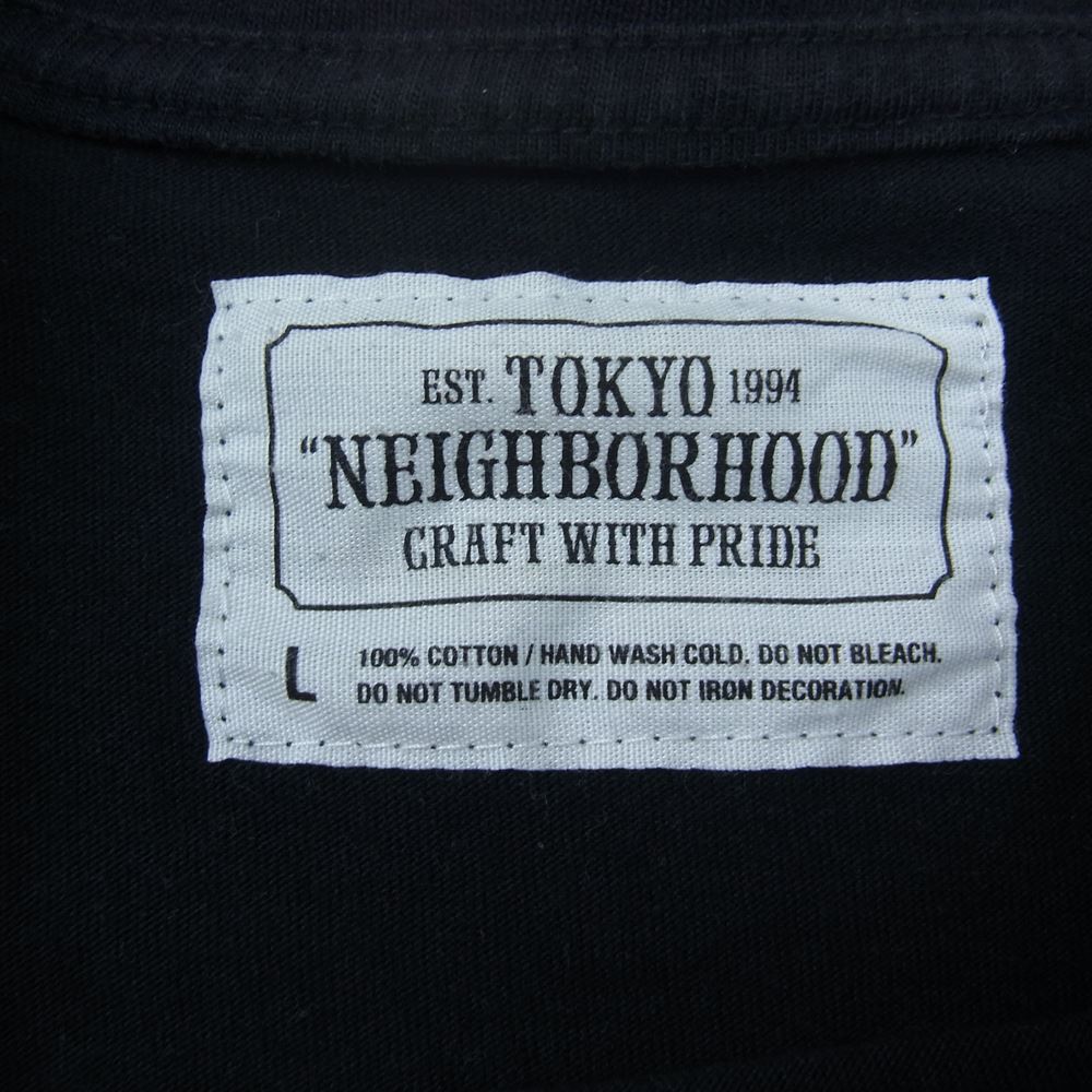 NEIGHBORHOOD ネイバーフッド × VANS バンズ アームロゴ プリント 長袖 TEE Tシャツ カットソー ブラック系 L【中古】