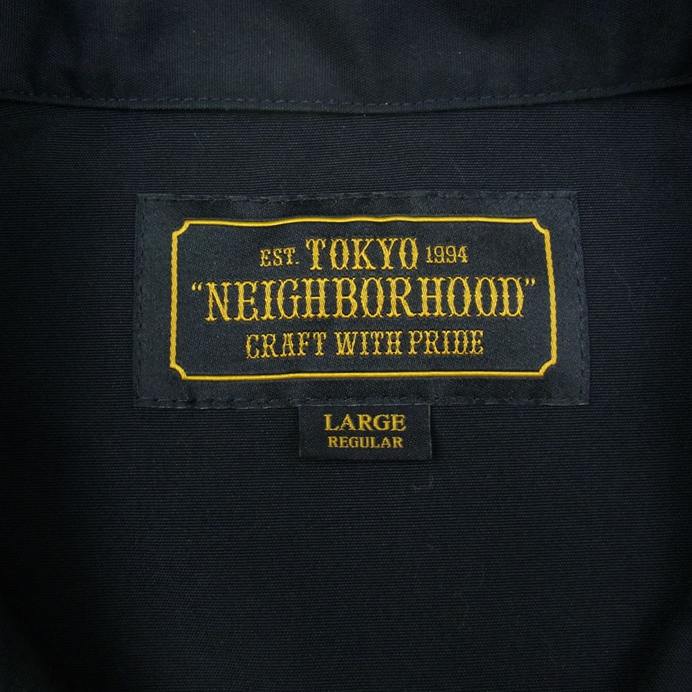 NEIGHBORHOOD ネイバーフッド  17AW  172TSNH-SHM03 CLASSIC WORK SHIRT クラッシック ワークシャツ ワッペン ブラック系 L【中古】