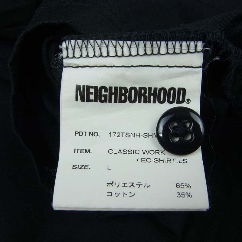 NEIGHBORHOOD ネイバーフッド  17AW  172TSNH-SHM03 CLASSIC WORK SHIRT クラッシック ワークシャツ ワッペン ブラック系 L【中古】