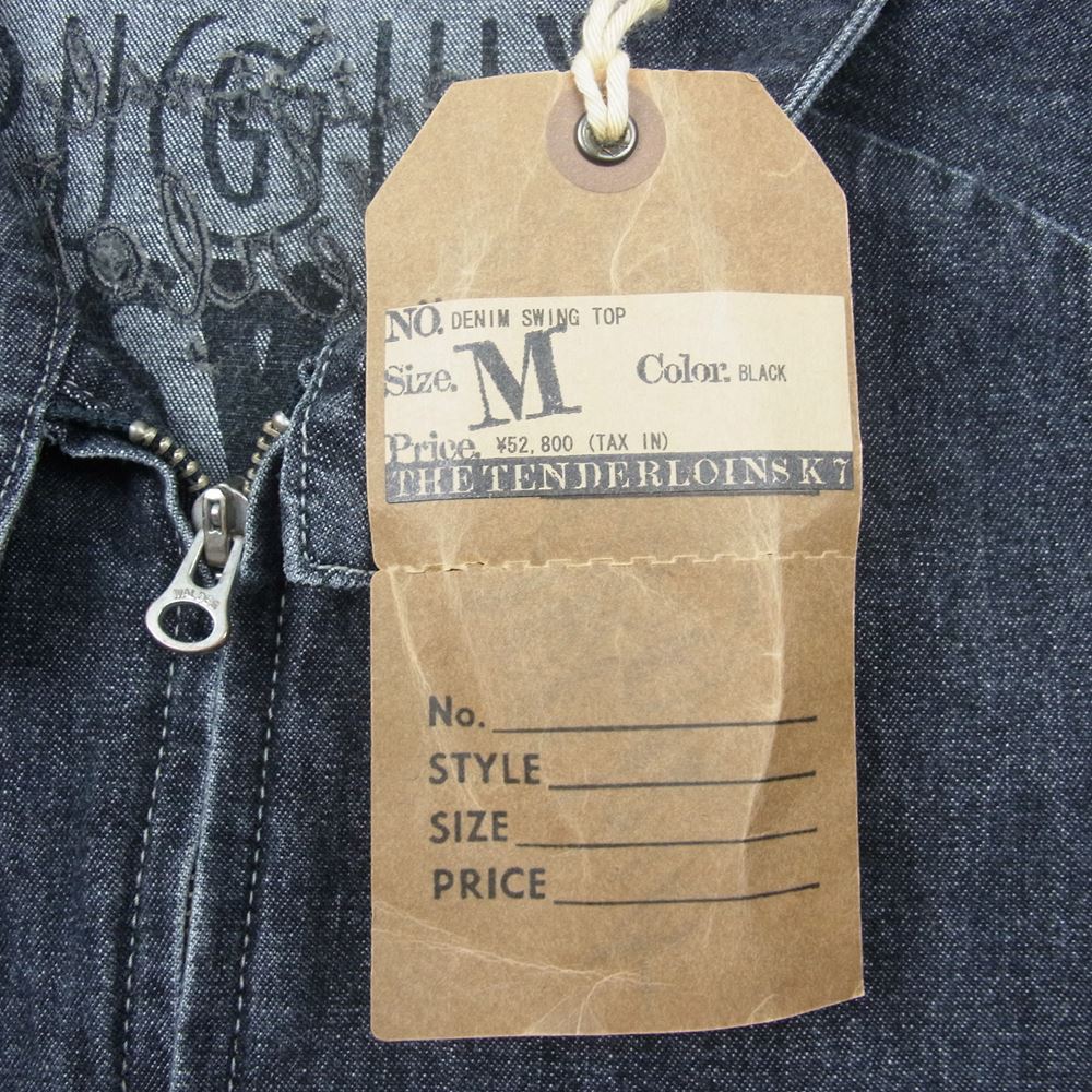 TENDERLOIN テンダーロイン 22SS  DENIM SWING TOP デニム スイングトップ ジャケット  ブラック系 M【美品】【中古】