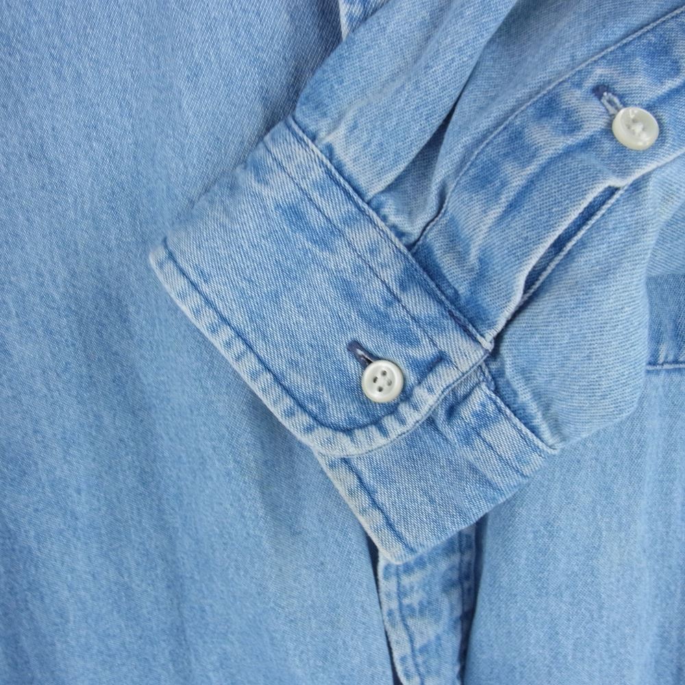 POLO RALPH LAUREN ポロ・ラルフローレン ビッグシャツ デニム シャツ キッズ 子供用 BDシャツ インディゴブルー系 KIDS L【中古】