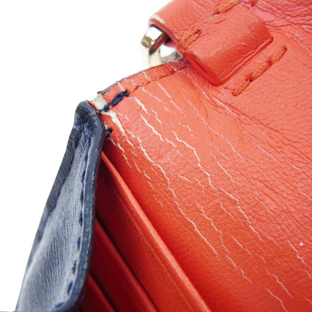 Tory Burch トリーバーチ チェーン ミニ ショルダー バッグ ネイビー系【中古】