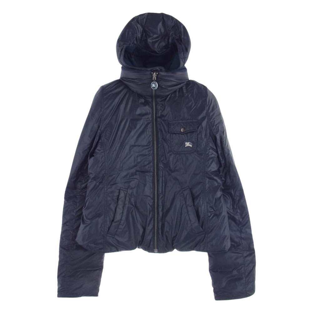 BURBERRY BLUE LABEL バーバリーブルーレーベル リバーシブル ダウン ジャケット ネイビー系 36【中古】