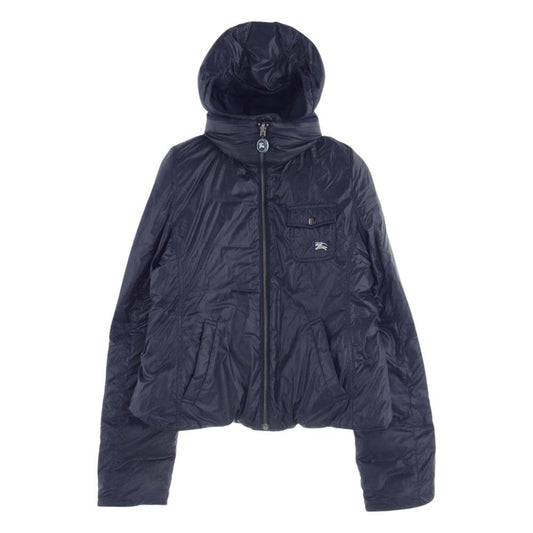 BURBERRY BLUE LABEL バーバリーブルーレーベル リバーシブル ダウン ジャケット ネイビー系 36【中古】