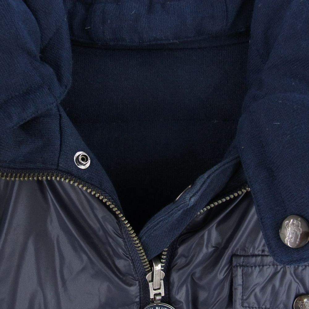 BURBERRY BLUE LABEL バーバリーブルーレーベル リバーシブル ダウン ジャケット ネイビー系 36【中古】